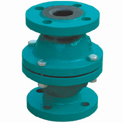 浮球(qiú)式(shì)襯膠止回閥 浮球式襯膠止回閥