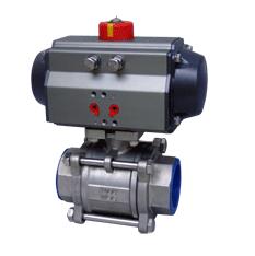 氣動三片式內螺紋球閥 氣動三(sān)片式內螺紋球閥