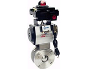 氣動(dòng)對夾超薄型球閥 氣動對夾超薄型球閥