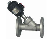 法蘭氣動角座閥(fá) 法蘭氣動角座閥