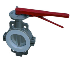 手柄對夾式襯氟蝶閥 手柄對夾(jiá)式襯氟蝶(dié)閥(fá)