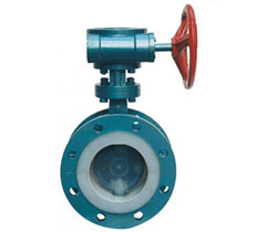 蝸輪法蘭(lán)式襯氟蝶閥 蝸輪法蘭式襯氟蝶(dié)閥(fá)