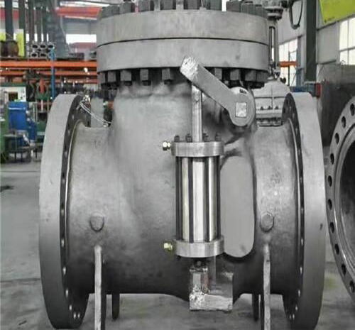 液(yè)壓重錘緩(huǎn)閉式止回閥 液壓重錘緩閉式(shì)止回閥