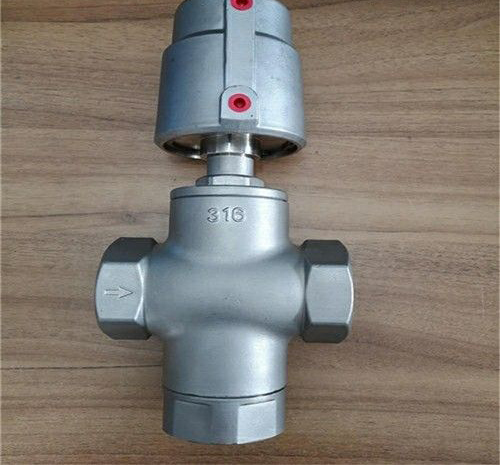 不鏽鋼氣動(dòng)三通角座閥 不鏽鋼氣動三通角座閥