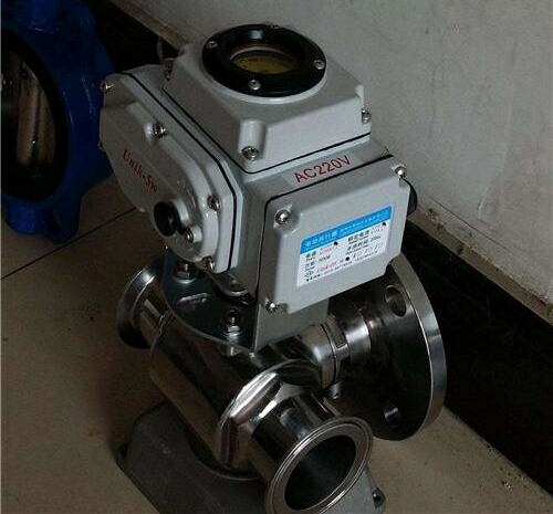 電動衛生級三通球閥 電動衛生級三(sān)通球(qiú)閥