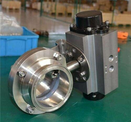 氣動卡箍(gū)式快裝衛生級蝶閥 氣動卡箍式快裝衛生級蝶閥