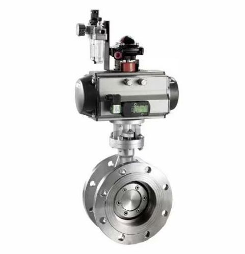 氣動三偏心四氟密封蝶(dié)閥 氣(qì)動三偏心四(sì)氟密封蝶閥