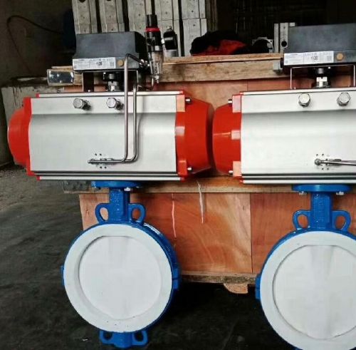 氣動碳鋼襯氟蝶閥 氣(qì)動(dòng)碳鋼襯氟蝶閥