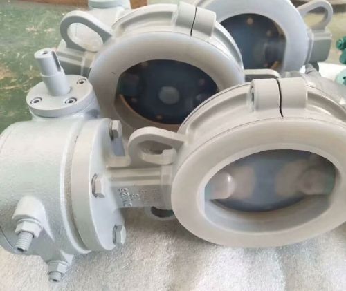 蝸輪(lún)對夾襯氟蝶閥 蝸輪對夾襯氟蝶閥