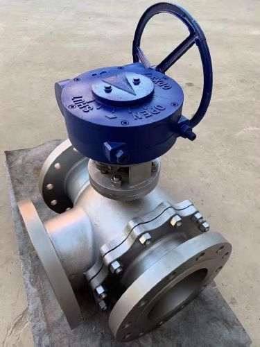 蝸輪不鏽鋼三通球閥 蝸輪不(bú)鏽鋼三通球閥